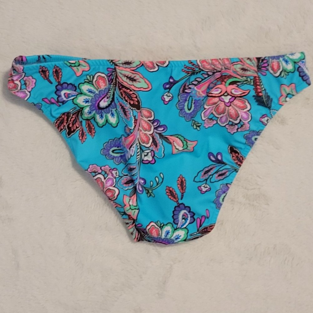 NWOT-WOMENS VENUS SWIMWEAR BIKINI BOTTOM LIGHT BLUE PAISELY PATTERNED-NWOT - Picture 4 of 7